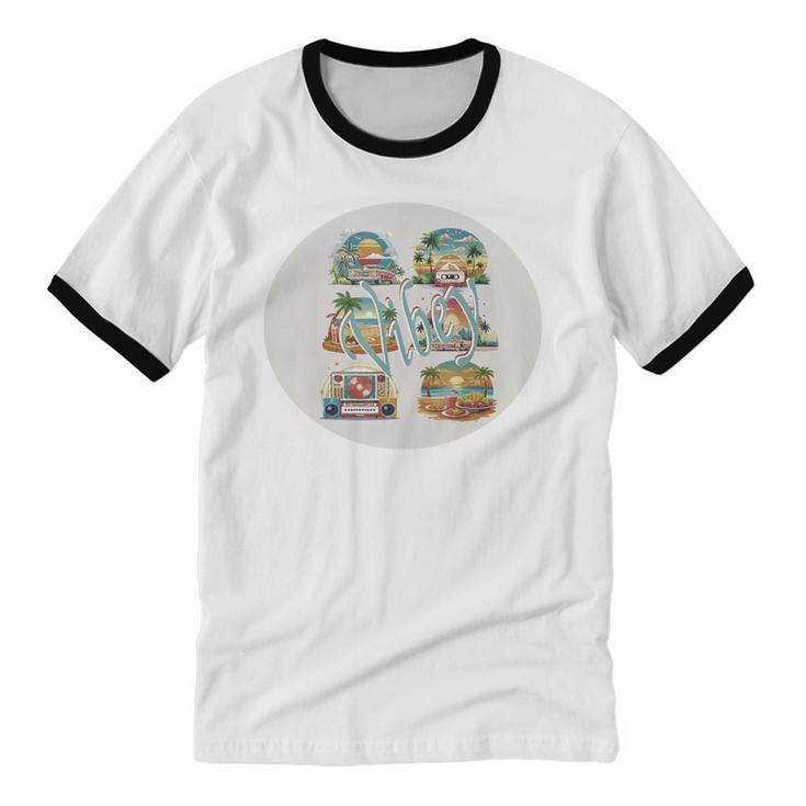 Vibey Nostalgia & Retro Charm Unisex Cotton Ringer T-Shirt