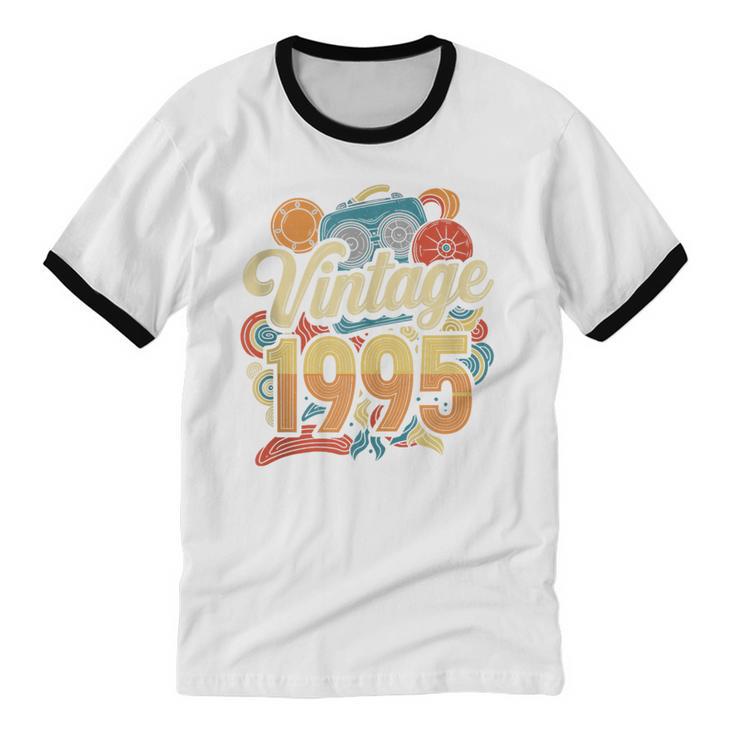 Vintage 1995 Retro Classic 90s Nostalgia Throwback Vibe Unisex Cotton Ringer T-Shirt