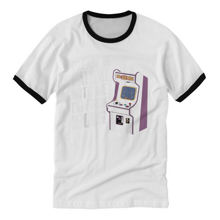 Vintage Gaming Please Be Patient With Me I'm From The 1900s Unisex Cotton Ringer T-Shirt