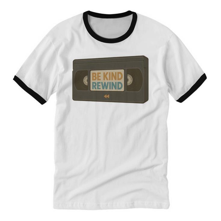 Vintage VHS Tape Humor Retro Nostalgia Graphic Unisex Cotton Ringer T-Shirt
