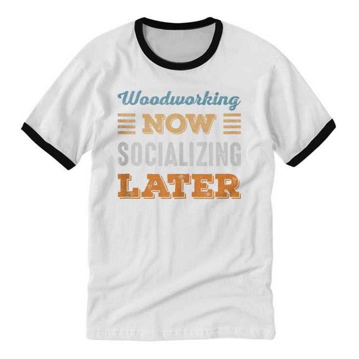 Woodworking Now Minimal Socializing Introvert Vintage Unisex Cotton Ringer T-Shirt Woodworking Now Minimal Socializing Introvert Vintage Unisex Cotton Ringer T-Shirt