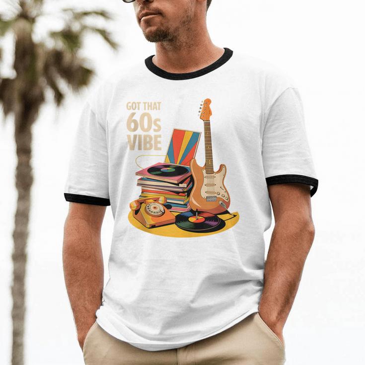 1960s 60s Reunion Nostalgia Memories Music School Grew Up Unisex Cotton Ringer T-Shirt