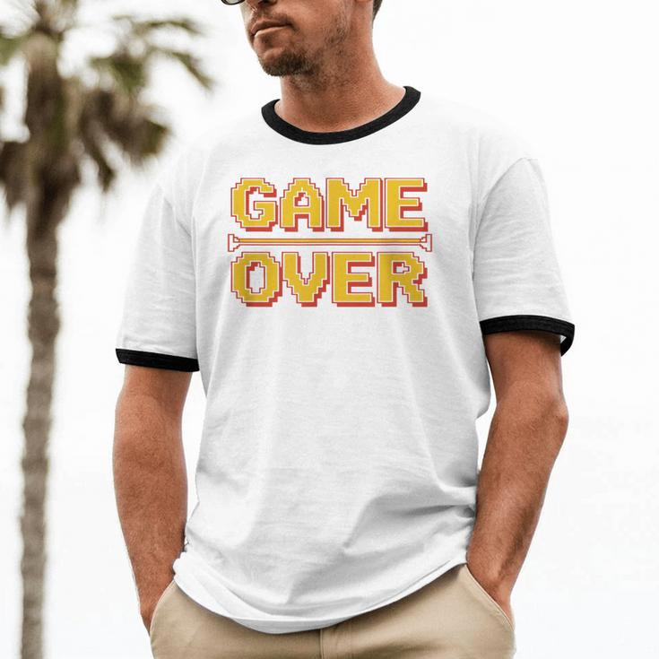 1980s Nostalgia Arcade Gamer Retro Video Game Novelty Unisex Cotton Ringer T-Shirt