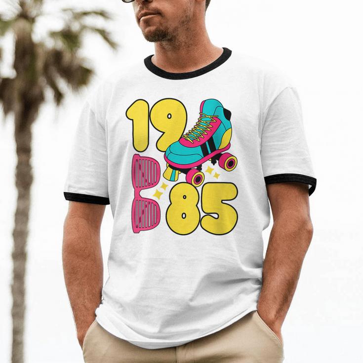1985 Retro Raised In The 80s Old School Nostalgia Vibes Unisex Cotton Ringer T-Shirt 1985 Retro Raised In The 80s Old School Nostalgia Vibes Unisex Cotton Ringer T-Shirt