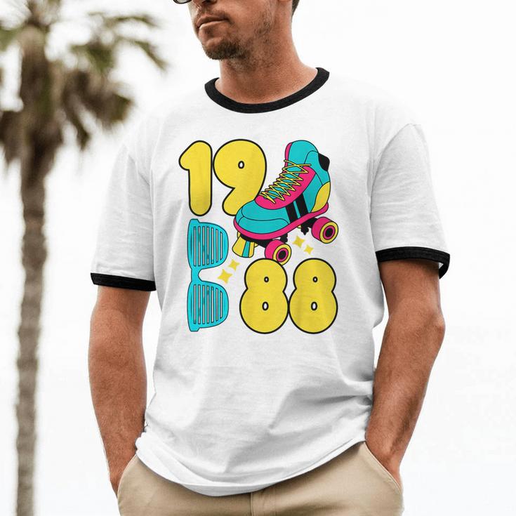 1988 Retro Raised In The 80s Old School Nostalgia Vibes Unisex Cotton Ringer T-Shirt 1988 Retro Raised In The 80s Old School Nostalgia Vibes Unisex Cotton Ringer T-Shirt