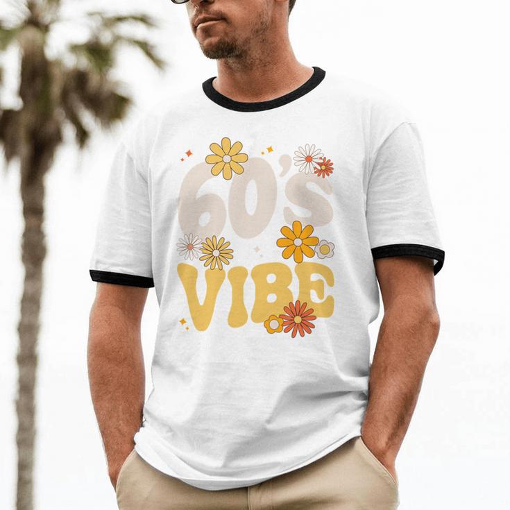 60's Vibe Vintage Nostalgia Mixtape Era 1960s Party Groovy Unisex Cotton Ringer T-Shirt 60's Vibe Vintage Nostalgia Mixtape Era 1960s Party Groovy Unisex Cotton Ringer T-Shirt
