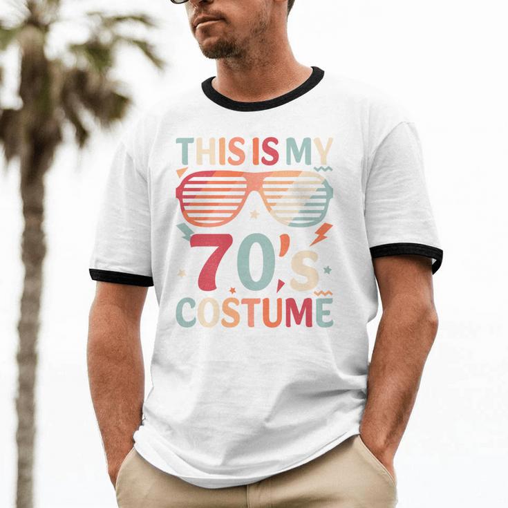 This Is My 70s Costume Vintage Style Nostalgia 1970s Retro Unisex Cotton Ringer T-Shirt
