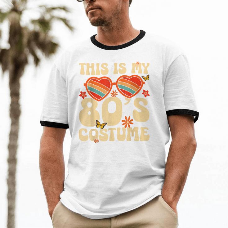 This Is My 80s Costume Vibes Nostalgia 1980s Vintage Fashion Unisex Cotton Ringer T-Shirt