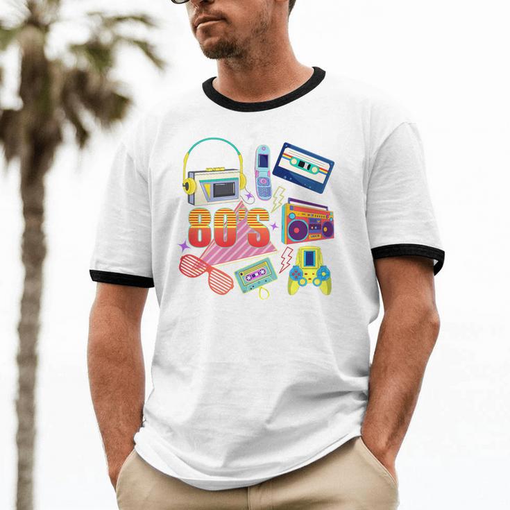 80's Vintage Cassette Tape Nostalgia Mixtape Era 1980s Retro Premium Tri-Blend Unisex Cotton Ringer T-Shirt 80's Vintage Cassette Tape Nostalgia Mixtape Era 1980s Retro Premium Tri-Blend Unisex Cotton Ringer T-Shirt