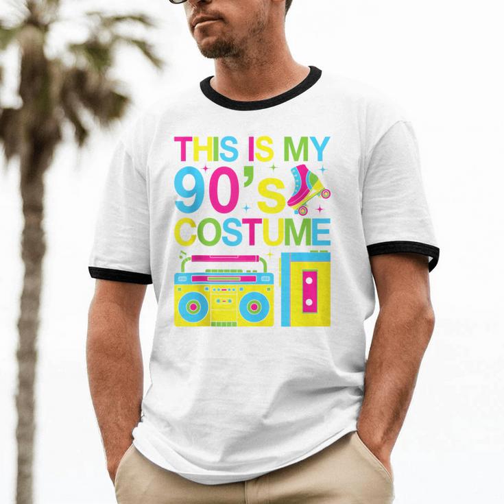 This Is My 90's Costume Retro 1990s Style Cassette Nostalgia Unisex Cotton Ringer T-Shirt This Is My 90's Costume Retro 1990s Style Cassette Nostalgia Unisex Cotton Ringer T-Shirt