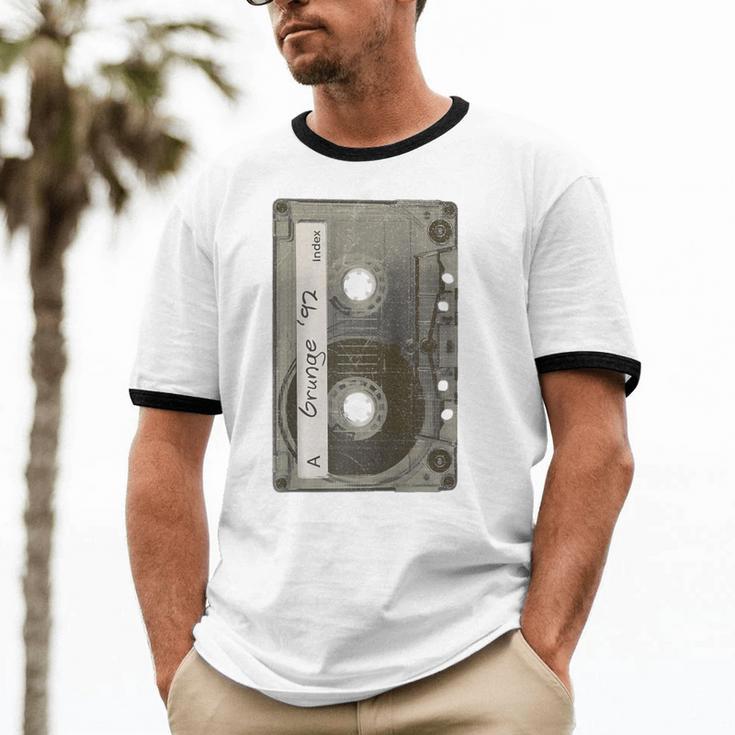 90s MUSIC NOSTALGIA GRAPHIC Raglan Baseball Tee Unisex Cotton Ringer T-Shirt