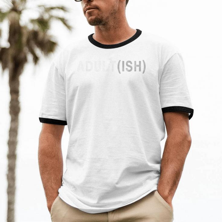 Adultish 18th Birthday Adultish Introvert T-Shirt Unisex Cotton Ringer T-Shirt