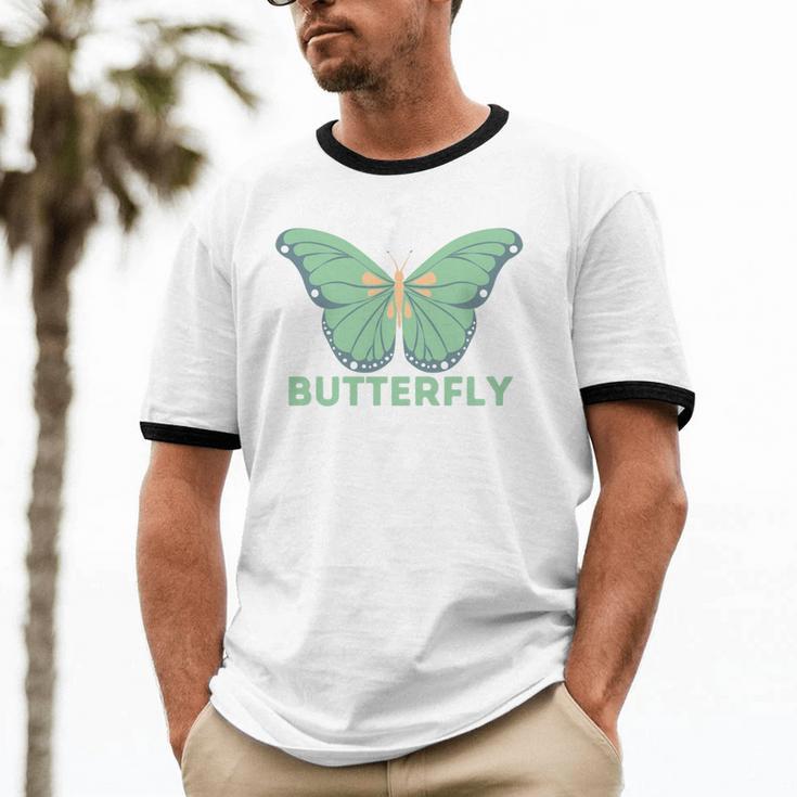 Anti-Social Introvert Butterfly Unisex Cotton Ringer T-Shirt