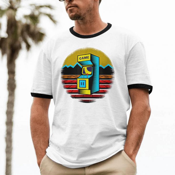 Arcade Game Machine Nostalgia Retro Gamer 80s 90s Unisex Cotton Ringer T-Shirt Arcade Game Machine Nostalgia Retro Gamer 80s 90s Unisex Cotton Ringer T-Shirt