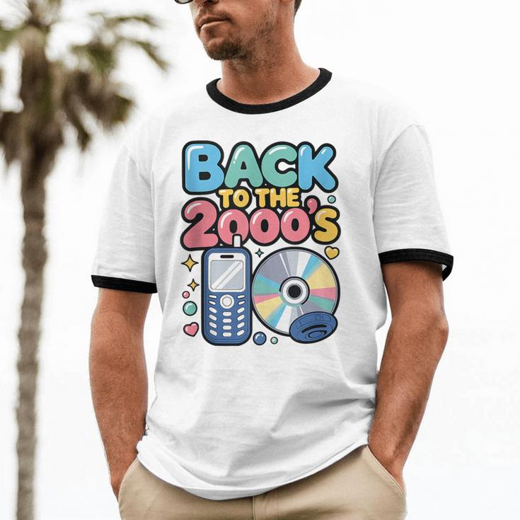 Back To The 2000s Retro Nostalgia Unisex Cotton Ringer T-Shirt