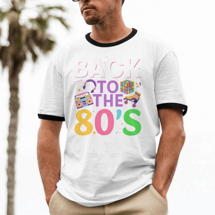 Back To The 80's Mixtape Era Nostalgia Retro 1980 80's Style Unisex Cotton Ringer T-Shirt Back To The 80's Mixtape Era Nostalgia Retro 1980 80's Style Unisex Cotton Ringer T-Shirt