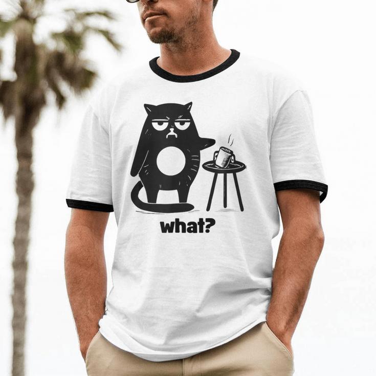 Cat What Humor Introvert Anti-Social Unisex Cotton Ringer T-Shirt Cat What Humor Introvert Anti-Social Unisex Cotton Ringer T-Shirt