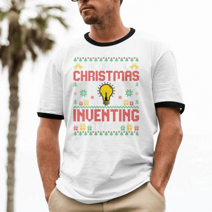 Christmas Inventing Team Inventing Introvert Xmas Unisex Cotton Ringer T-Shirt Christmas Inventing Team Inventing Introvert Xmas Unisex Cotton Ringer T-Shirt