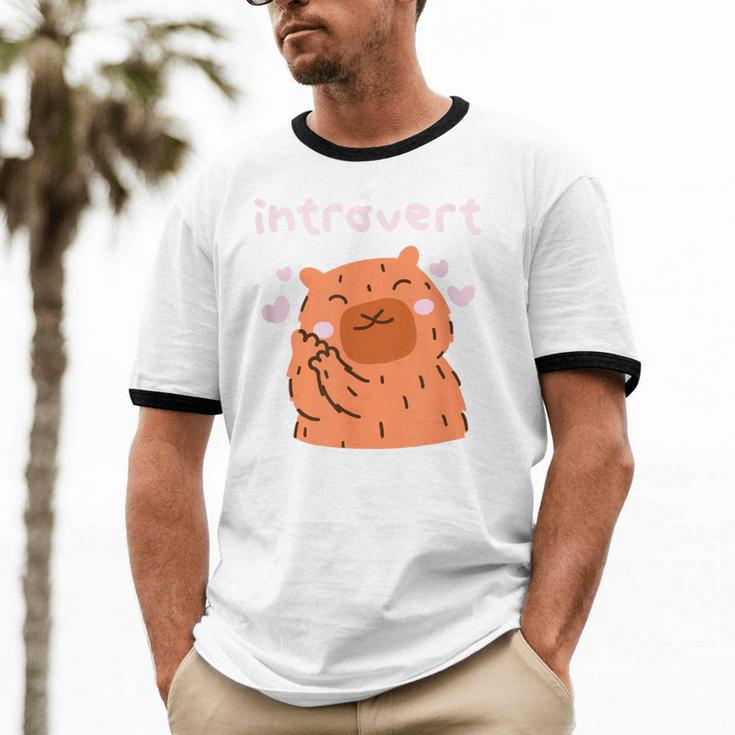 Cute Introvert Graphic Tee Unisex Cotton Ringer T-Shirt Cute Introvert Graphic Tee Unisex Cotton Ringer T-Shirt