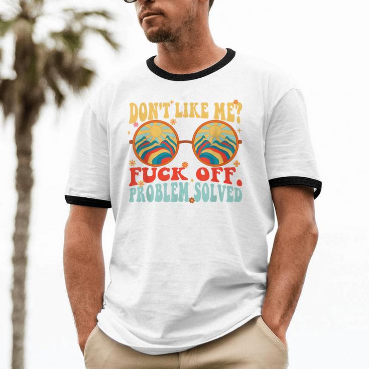 Don't Like Me Antisocial Introvert & Anti Social Unisex Cotton Ringer T-Shirt Don't Like Me Antisocial Introvert & Anti Social Unisex Cotton Ringer T-Shirt