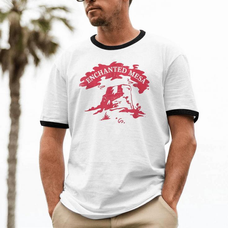 Enchanted Mesa Plateau Nostalgia Unisex Cotton Ringer T-Shirt
