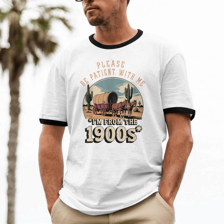 Father’s Day Please Be Patient With Me I'm From The 1900s Unisex Cotton Ringer T-Shirt Father’s Day Please Be Patient With Me I'm From The 1900s Unisex Cotton Ringer T-Shirt