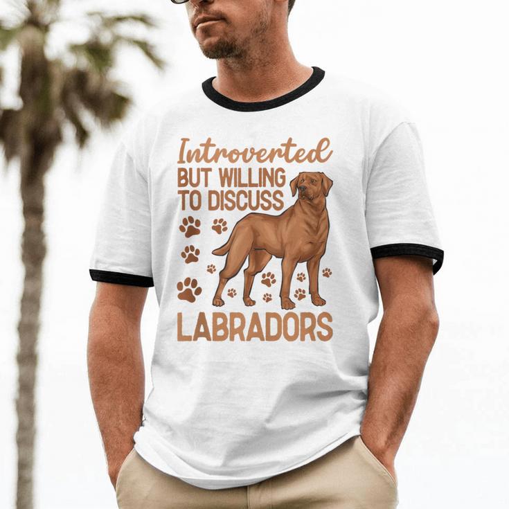 Fox Red Labrador Retriever Introvert Foxred Lab Unisex Cotton Ringer T-Shirt Fox Red Labrador Retriever Introvert Foxred Lab Unisex Cotton Ringer T-Shirt