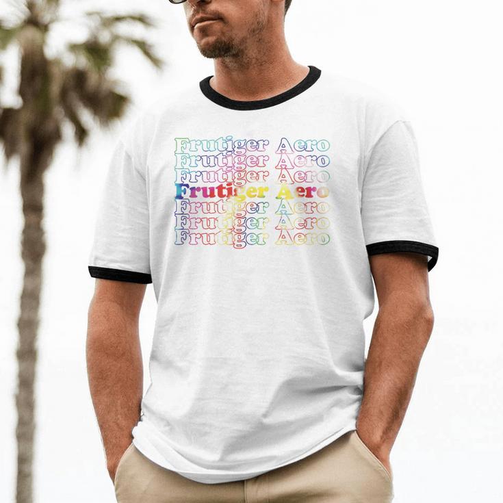 Frutiger Aero Graphic Er Tie Dye Unisex Cotton Ringer T-Shirt Frutiger Aero Graphic Er Tie Dye Unisex Cotton Ringer T-Shirt