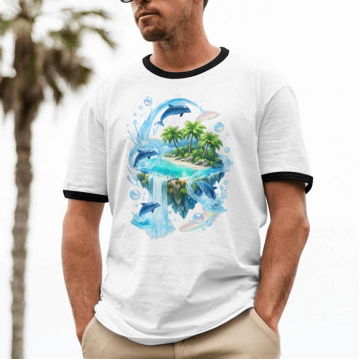 Frutiger Aero Unisex Cotton Ringer T-Shirt