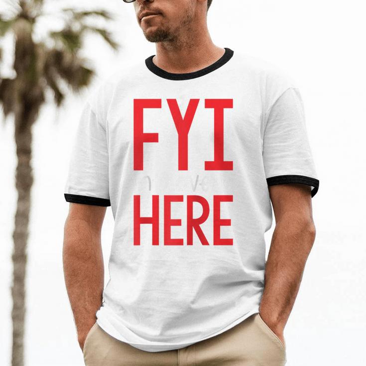 Fyi Introvert Here Raglan Baseball Tee Unisex Cotton Ringer T-Shirt