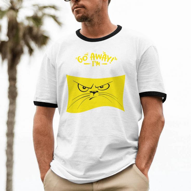Go Away I'm Introverting Antisocial Shy Introvert Unisex Cotton Ringer T-Shirt Go Away I'm Introverting Antisocial Shy Introvert Unisex Cotton Ringer T-Shirt