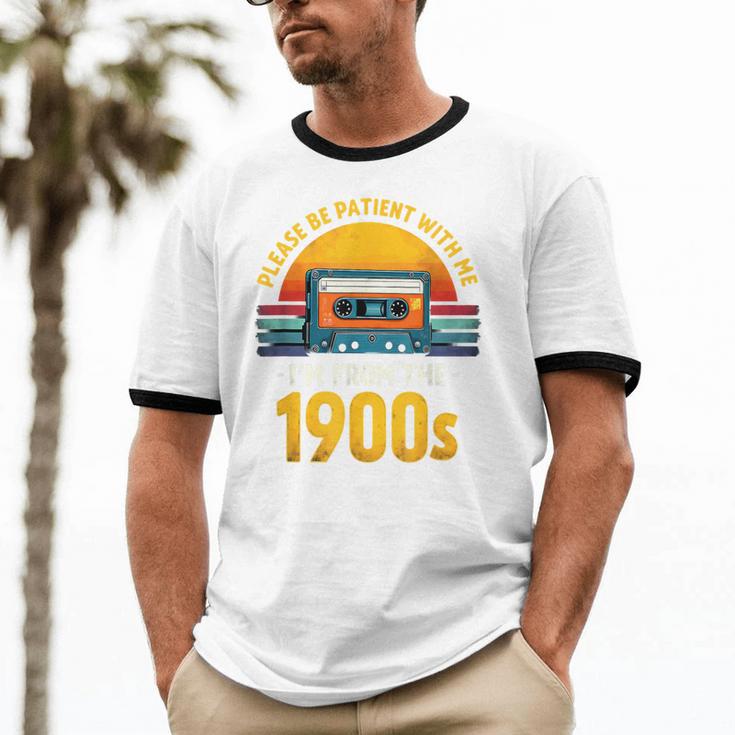 Humor Daddy I'm From The 1900s Unisex Cotton Ringer T-Shirt