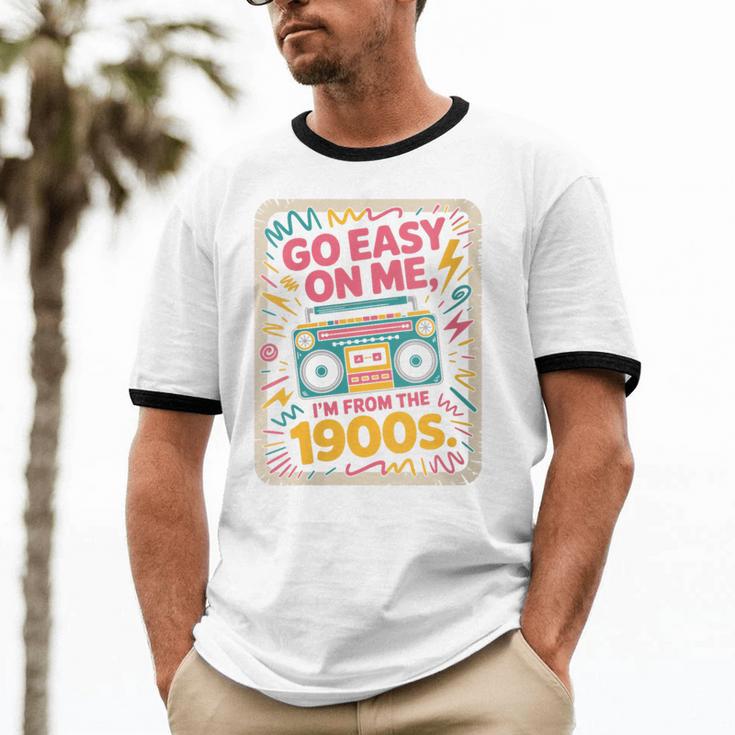 I'm From The 1900s 80s Millennial Boom Box Radio Unisex Cotton Ringer T-Shirt I'm From The 1900s 80s Millennial Boom Box Radio Unisex Cotton Ringer T-Shirt