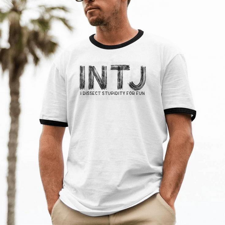 INTJ Personality Type Introvert INTJ Unisex Cotton Ringer T-Shirt