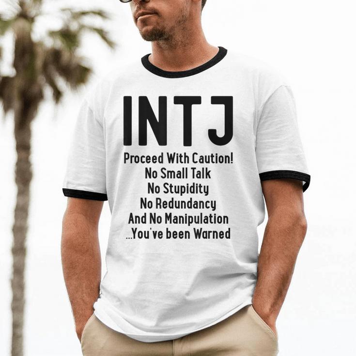 INTJ Rules Architect Personality Type Introvert Unisex Cotton Ringer T-Shirt