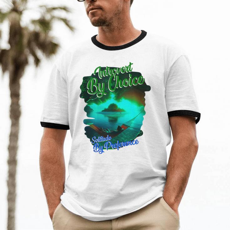 Introvert Choice Solitude By Preference Unisex Cotton Ringer T-Shirt Introvert Choice Solitude By Preference Unisex Cotton Ringer T-Shirt