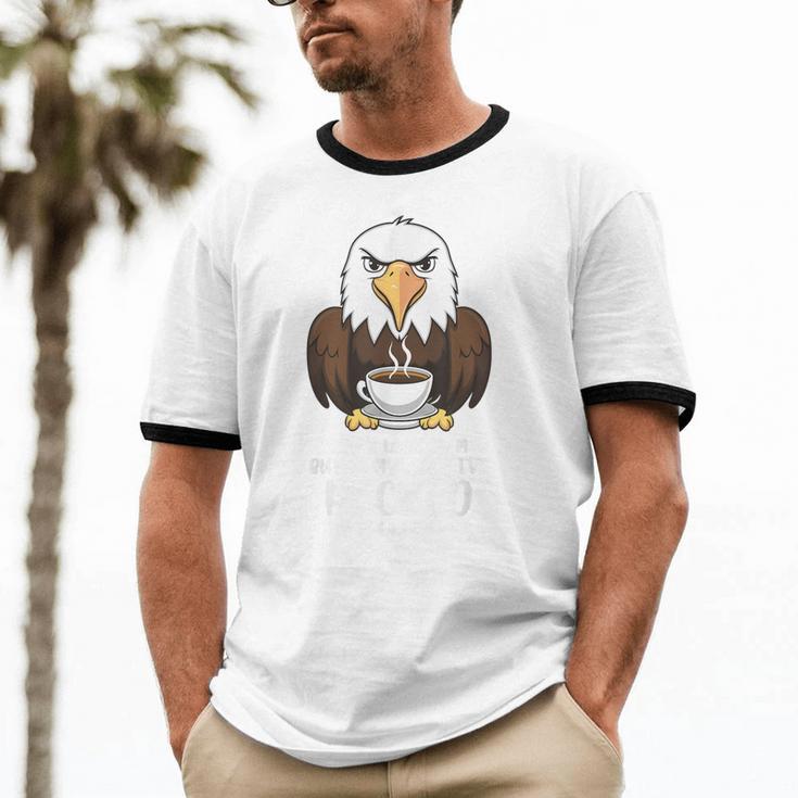 Introvert Eagle And Coffee Lovers Unisex Cotton Ringer T-Shirt Introvert Eagle And Coffee Lovers Unisex Cotton Ringer T-Shirt