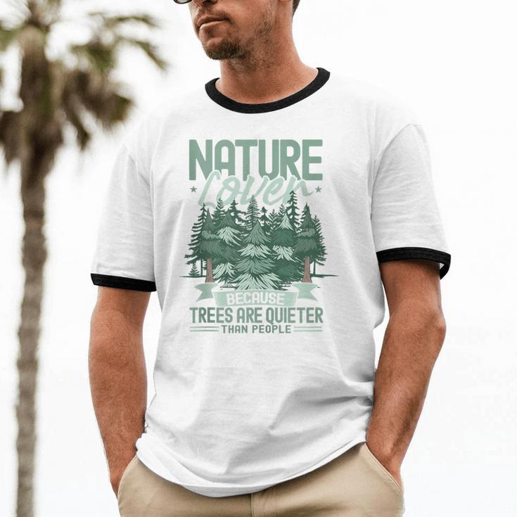 Introvert Nature Lover Introverted Forest Lover & Tree Unisex Cotton Ringer T-Shirt Introvert Nature Lover Introverted Forest Lover & Tree Unisex Cotton Ringer T-Shirt