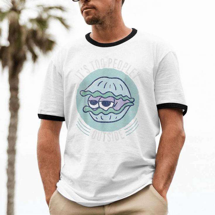 Introvert Too Peopley Anti-Social Shy Person Unisex Cotton Ringer T-Shirt Introvert Too Peopley Anti-Social Shy Person Unisex Cotton Ringer T-Shirt