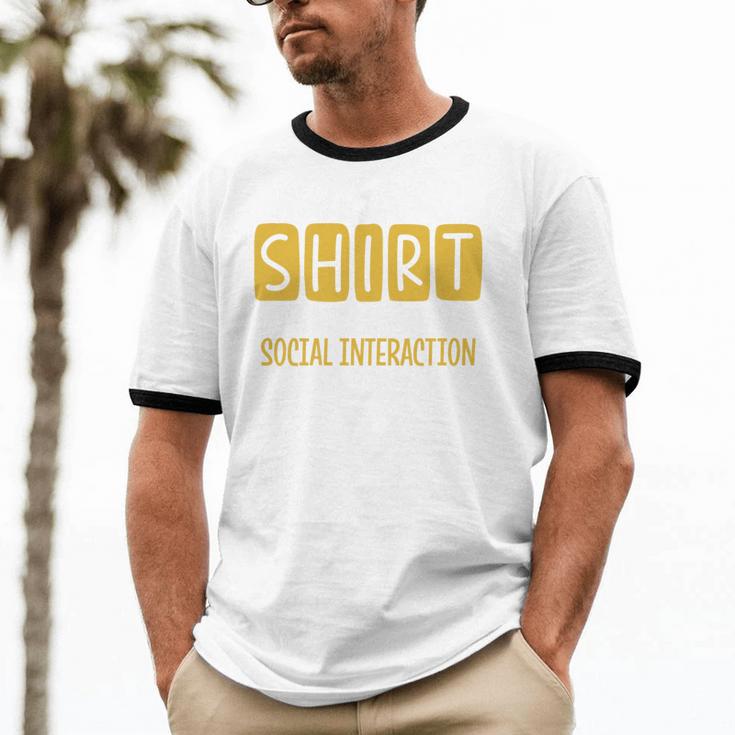 Introvert Quote Motivational For Men Women Kids Unisex Cotton Ringer T-Shirt Introvert Quote Motivational For Men Women Kids Unisex Cotton Ringer T-Shirt