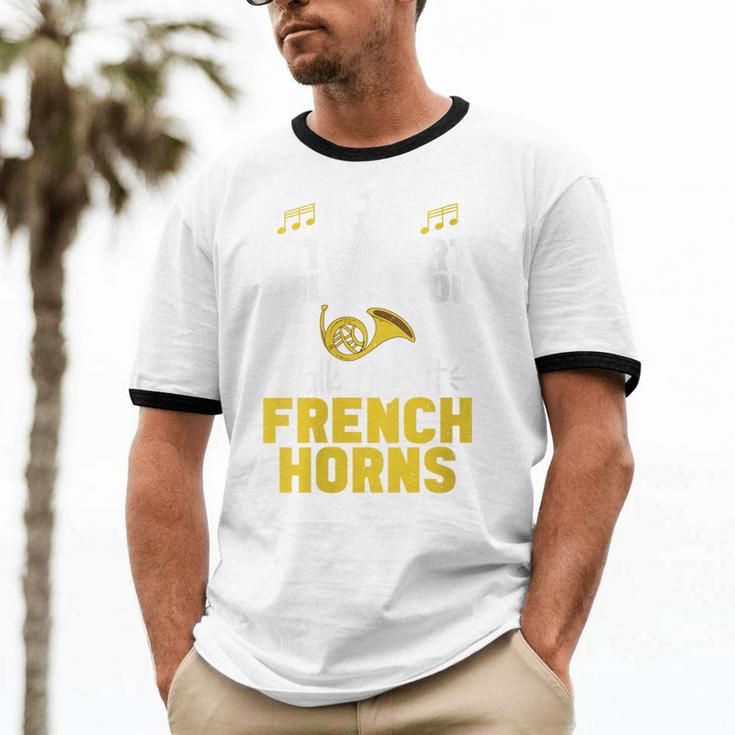 Im Introvert Unless You Talk About French Horns Unisex Cotton Ringer T-Shirt