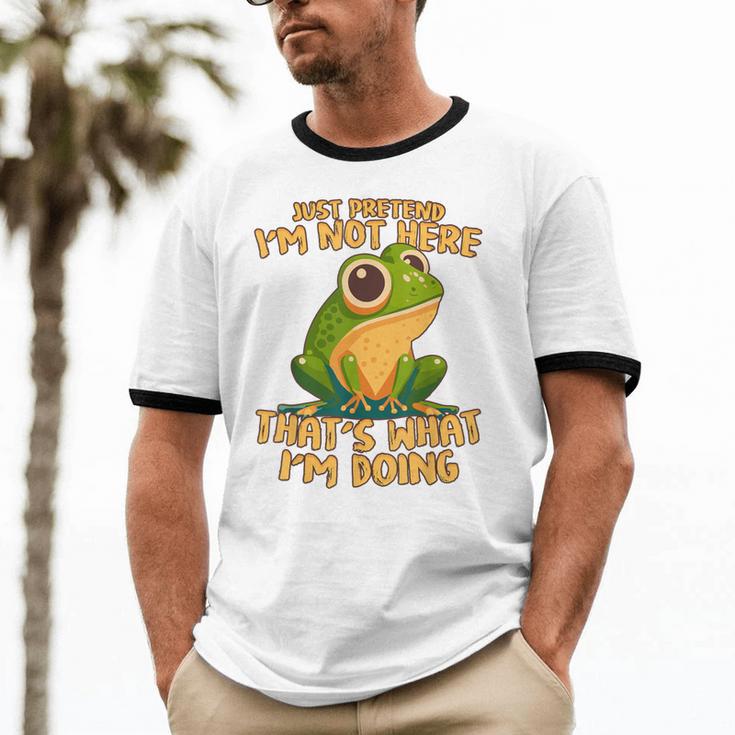 Introverts Thats What Im Doing Just Pretends Unisex Cotton Ringer T-Shirt Introverts Thats What Im Doing Just Pretends Unisex Cotton Ringer T-Shirt