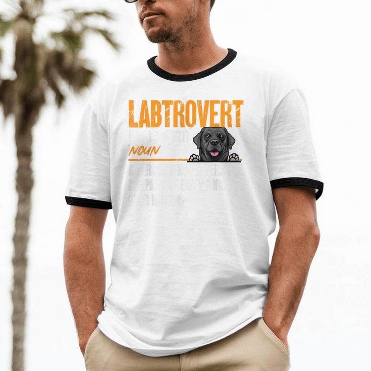Labrador Retriever Labtrovert Definition Introvert Labrador Unisex Cotton Ringer T-Shirt Labrador Retriever Labtrovert Definition Introvert Labrador Unisex Cotton Ringer T-Shirt