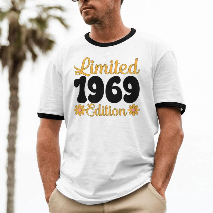 Limited 1969 Edition Retro Nostalgia Art Premium Unisex Cotton Ringer T-Shirt Limited 1969 Edition Retro Nostalgia Art Premium Unisex Cotton Ringer T-Shirt