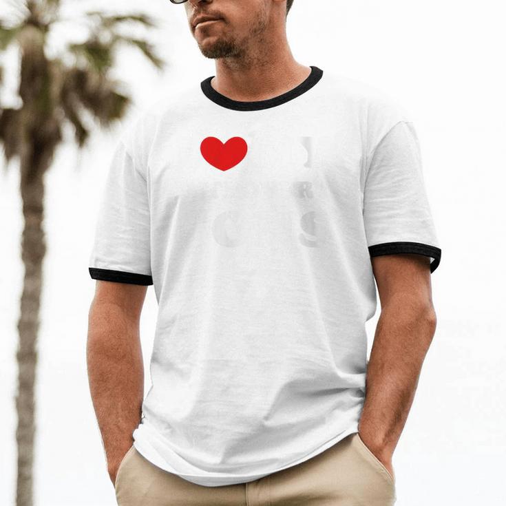 I Love My Introvert Sons I Heart My Introvert Sons Unisex Cotton Ringer T-Shirt
