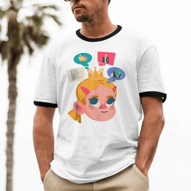 Meme Queen In Silence Introvert Anti People Antisocial Quiet Unisex Cotton Ringer T-Shirt