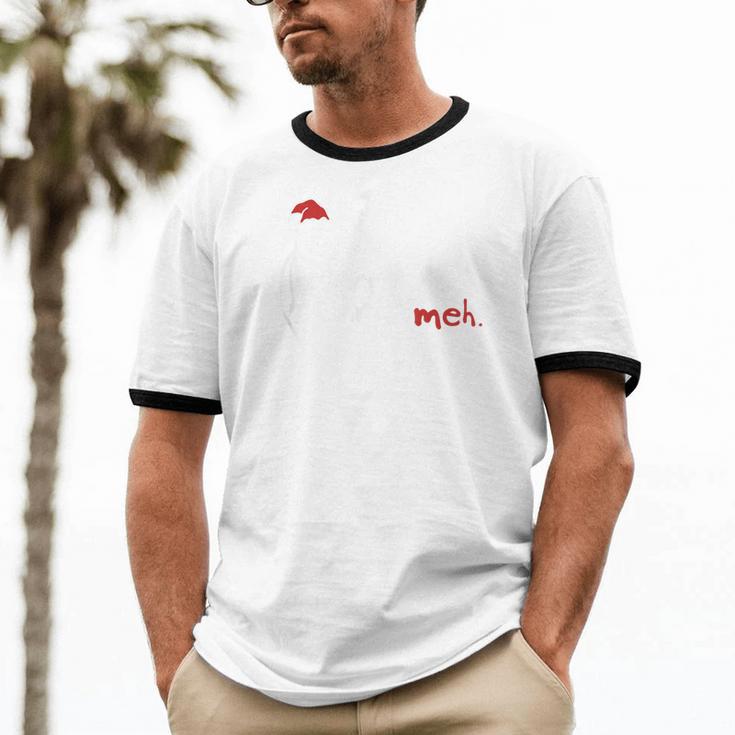 Merry Christ-Meh Christmas Introvert Unisex Cotton Ringer T-Shirt