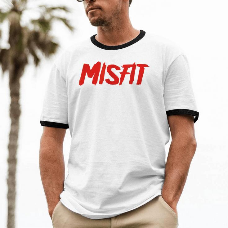 Misfit Outfit And Costume Introvert Apparel Unisex Cotton Ringer T-Shirt