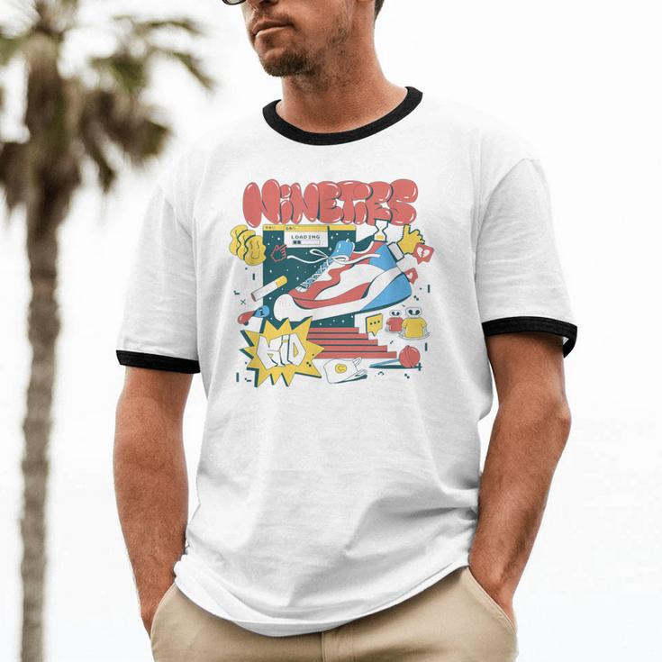 Nostalgia Gen X 90s Nineties Things Unisex Cotton Ringer T-Shirt Nostalgia Gen X 90s Nineties Things Unisex Cotton Ringer T-Shirt