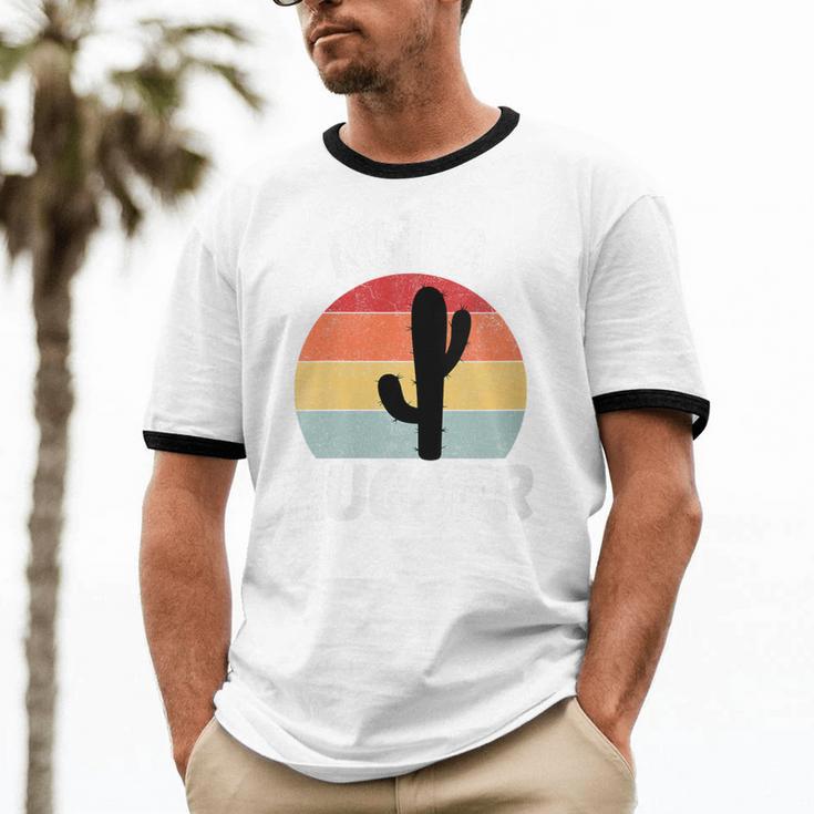 Not A Hugger Cactus Introvert Antisocial Unisex Cotton Ringer T-Shirt Not A Hugger Cactus Introvert Antisocial Unisex Cotton Ringer T-Shirt